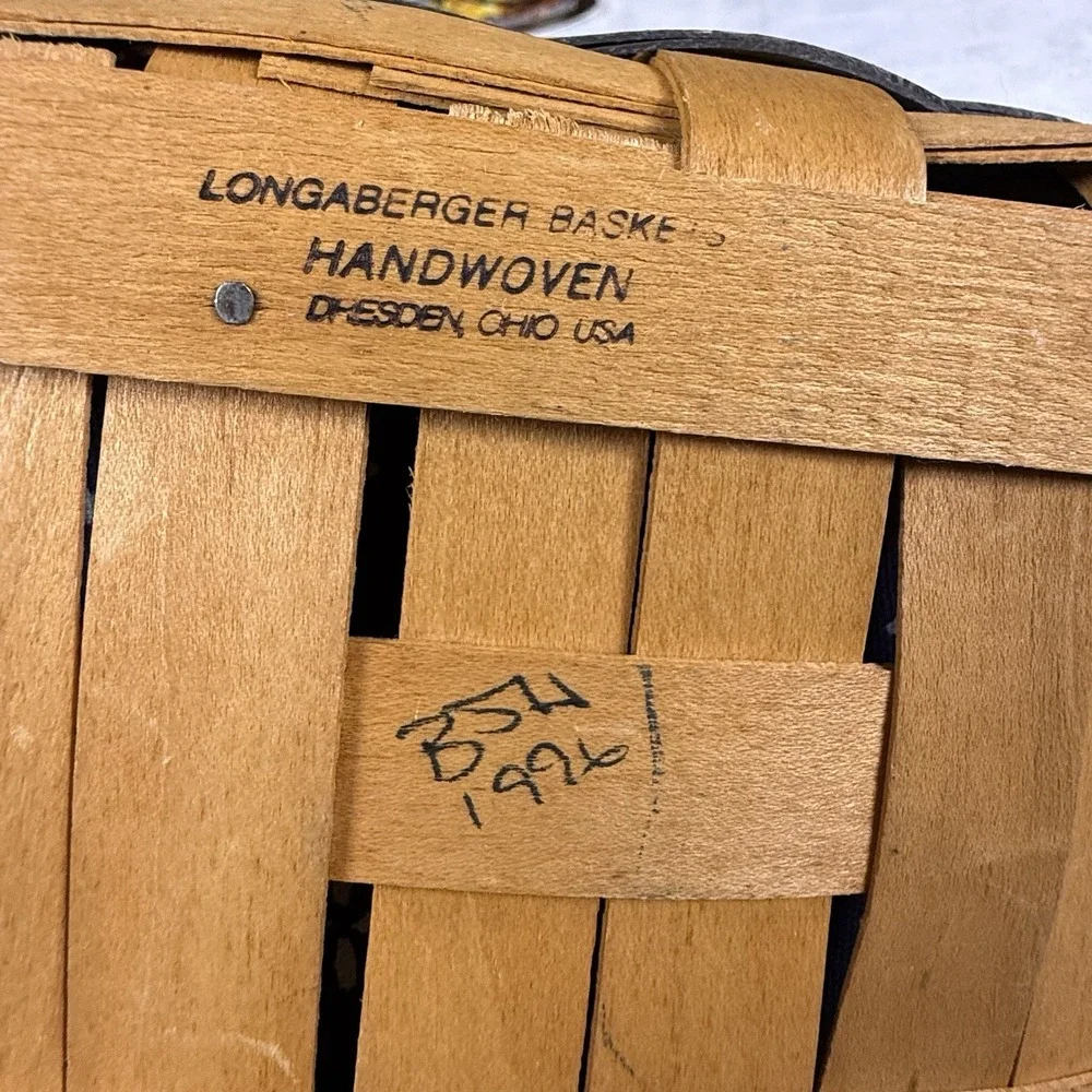Longaberger Collectors Club Renewal Basket Lot 4 1997 1999 2000 Liners Cards